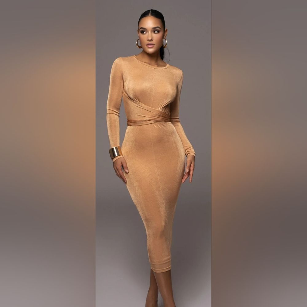 JLuxLabel Pecan Vida Front Tie Dress, sz XL.
